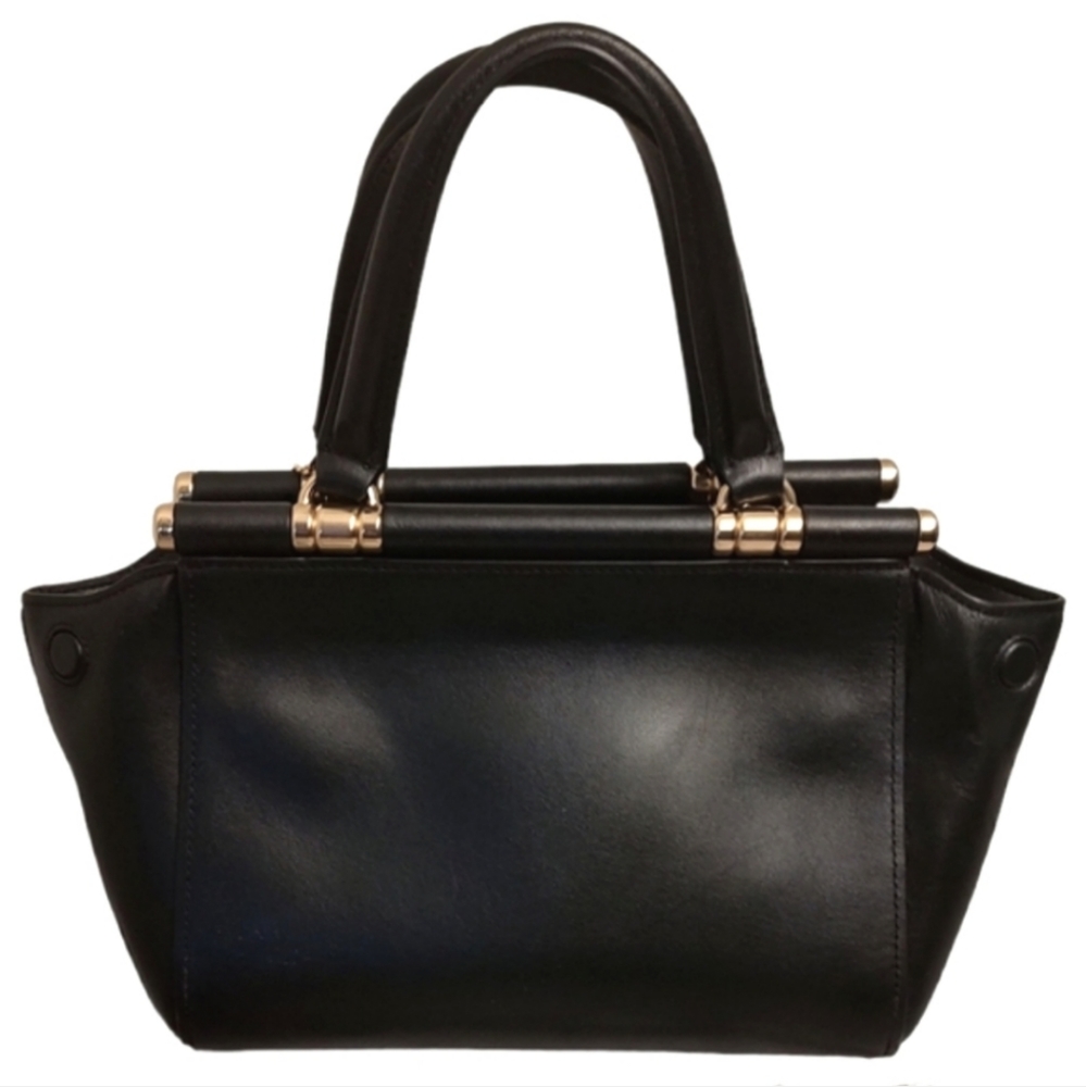 COACH Grace Bag 20 Framed Dowel Calf Leather Crossbody Tote Satchel Black 31918 - Picture 11 of 16